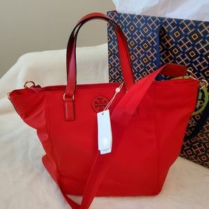 New-Carried once. Tory Burch Nylon Small Crossbody Tote